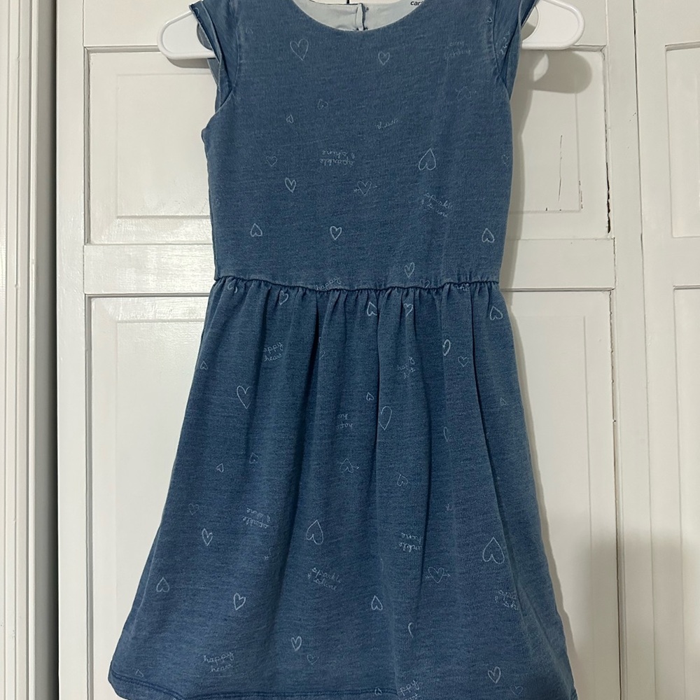 Carter’s Girls Soft Denim-Look Dress – Size 8